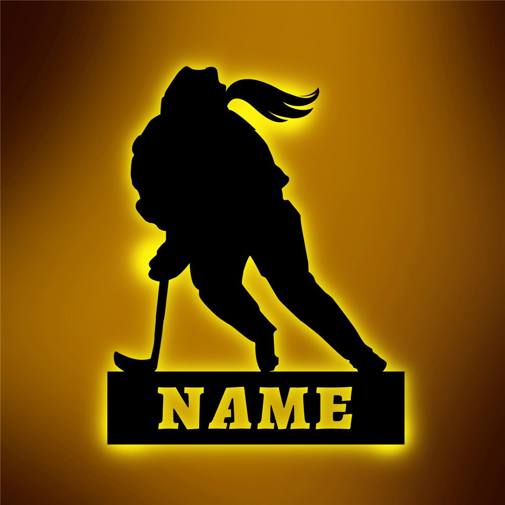 Personalisierte Lampe Eishockey (Damen und Herren)