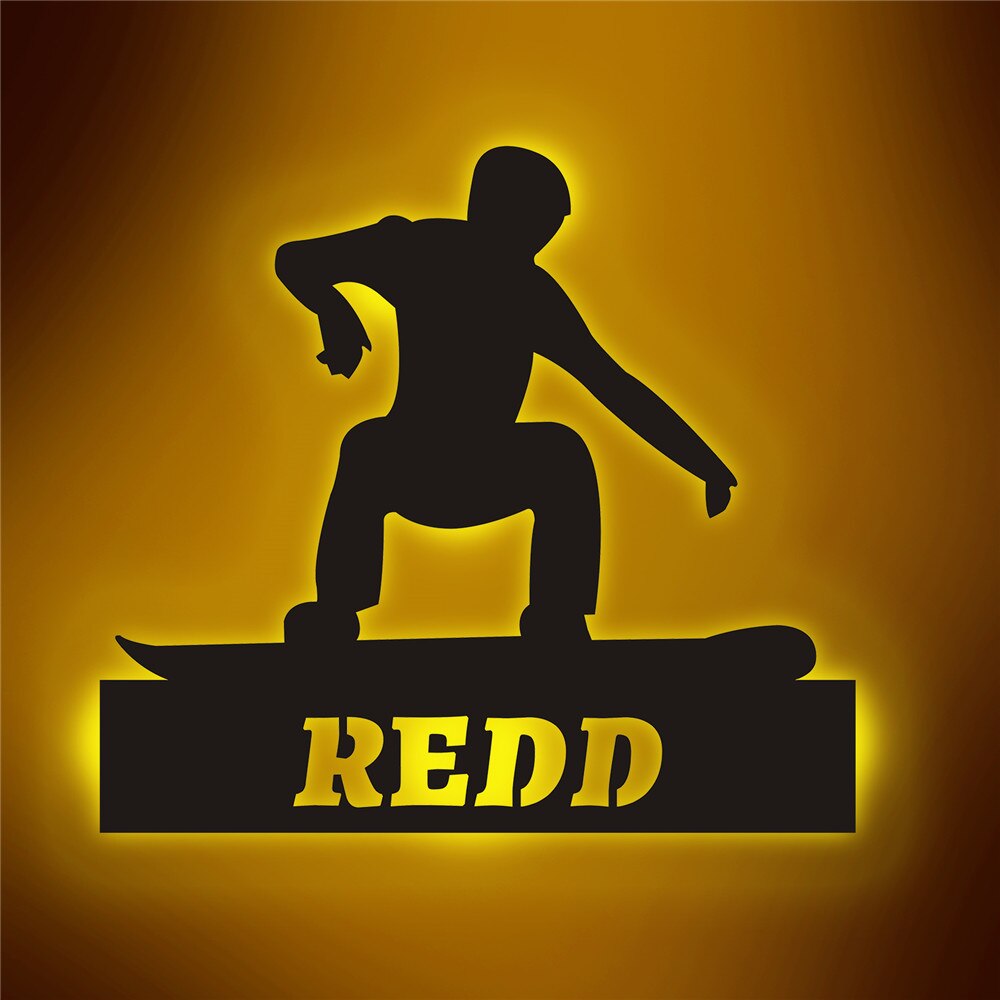Personalisierte Lampe Snowboard