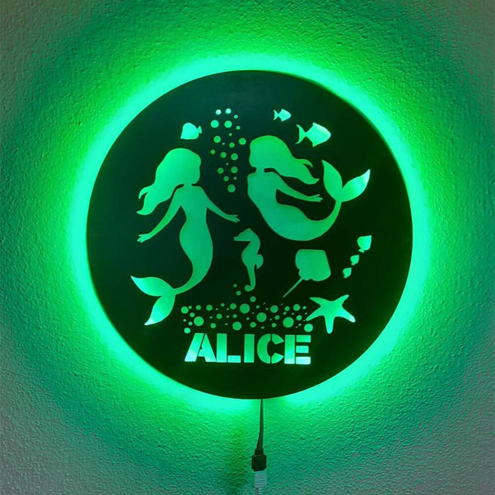 Personalisierte Lampe Meerjungfrau