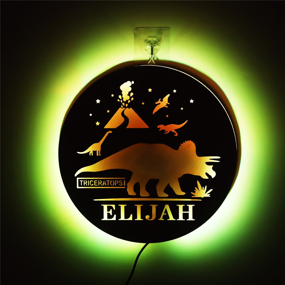Personalisierte Lampe Dinosaurier