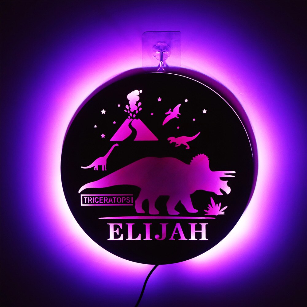 Personalisierte Lampe Dinosaurier