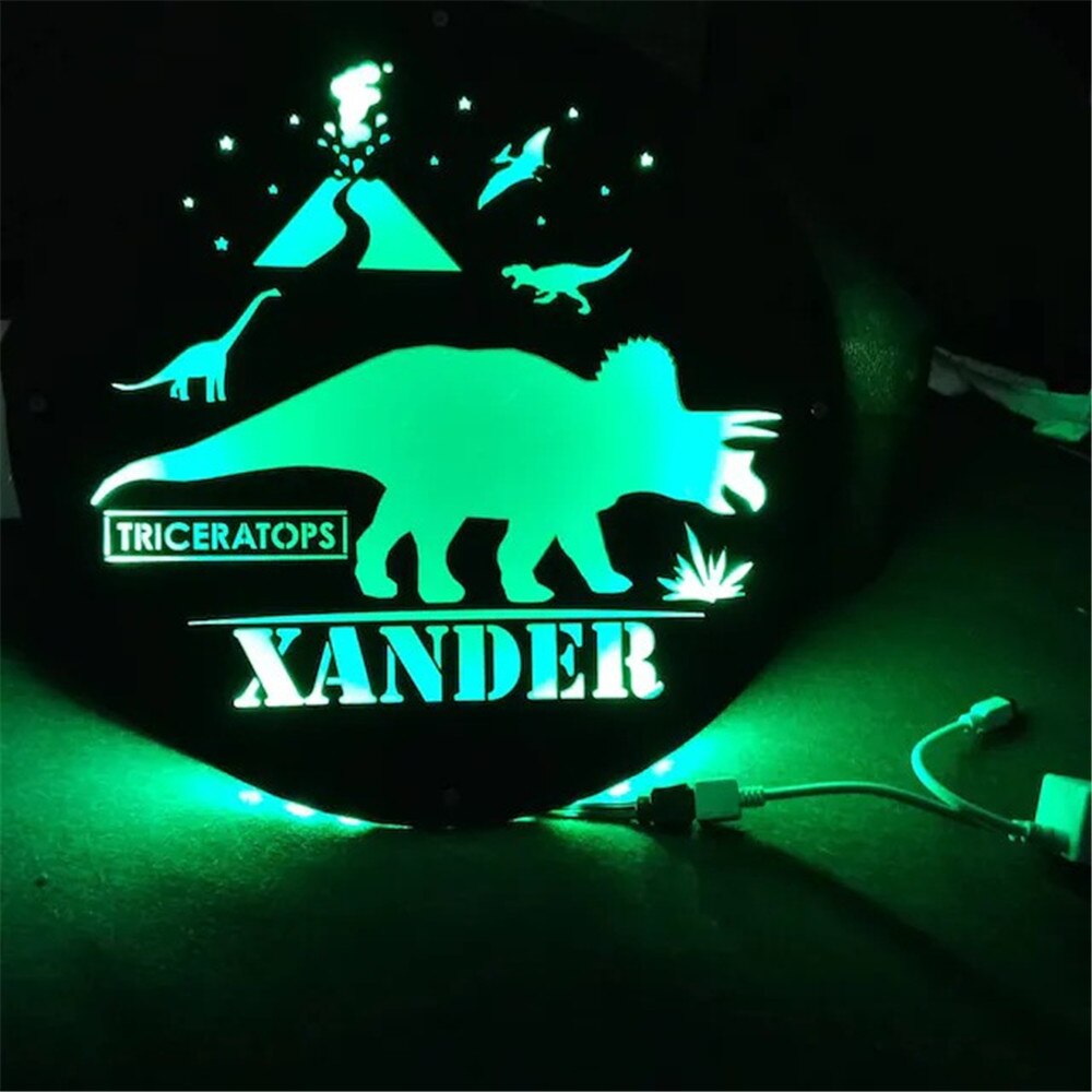 Personalisierte Lampe Dinosaurier