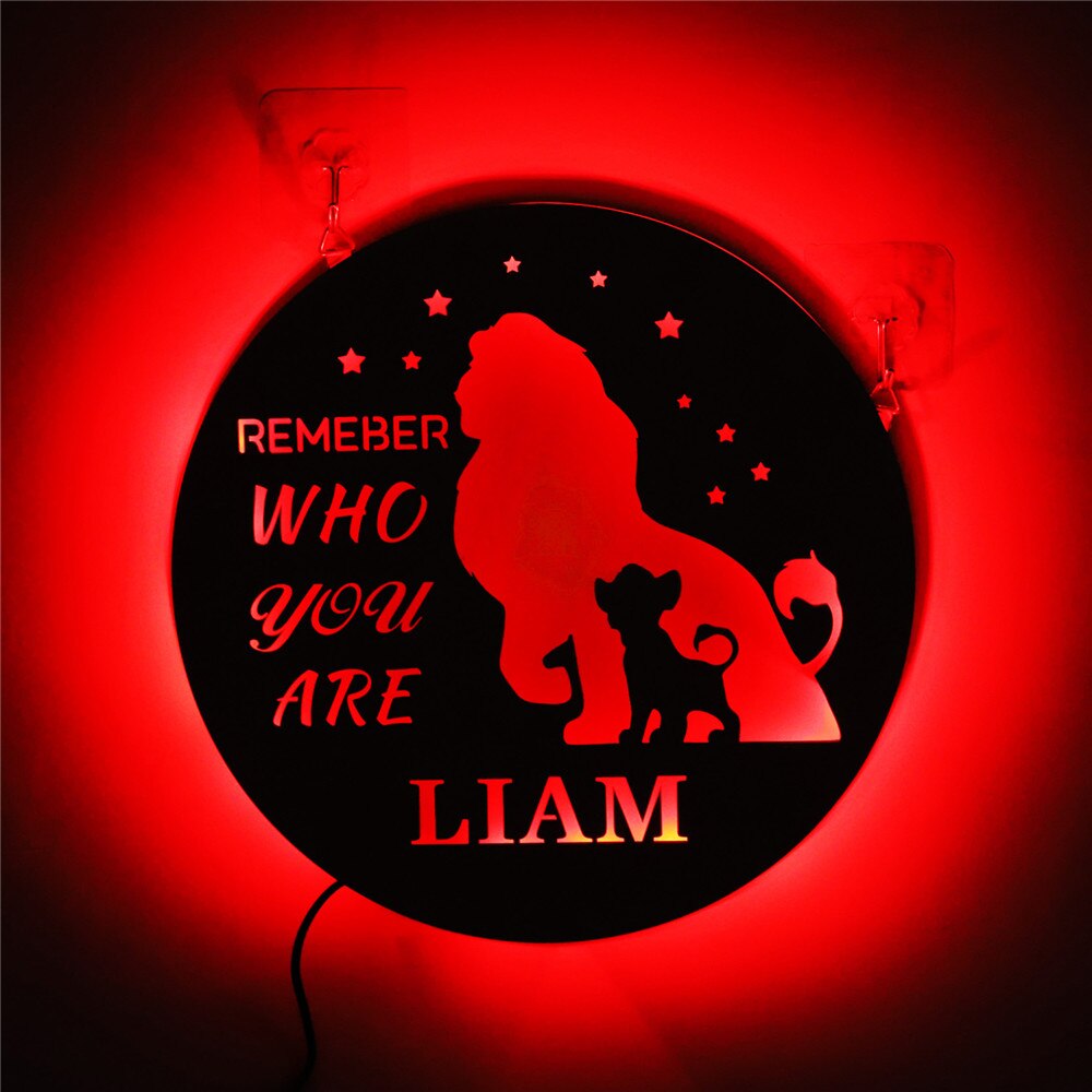 Personalisierte Lampe starker Löwe