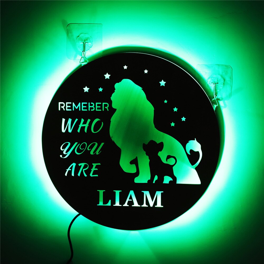 Personalisierte Lampe starker Löwe