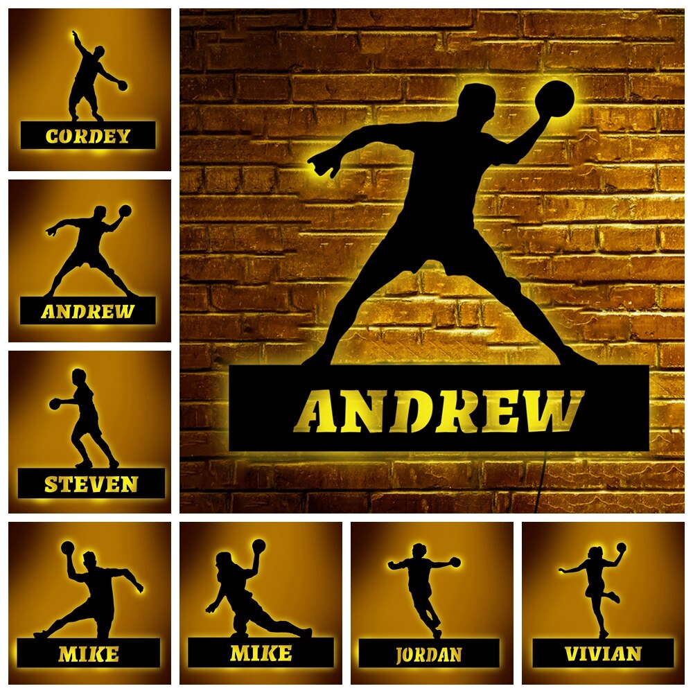 Personalisierte Lampe Handball