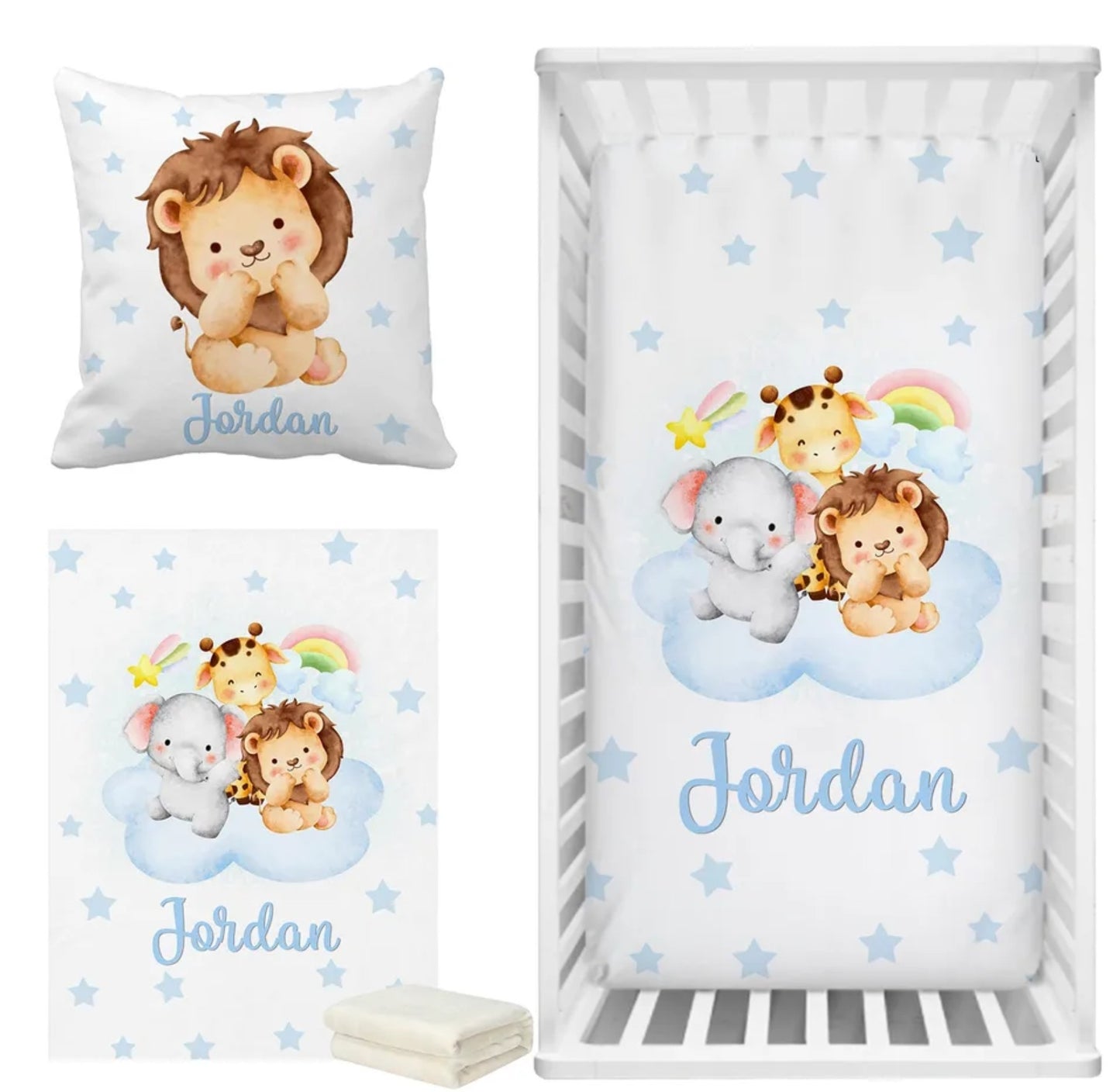 Babybett 3er Set Wunschname