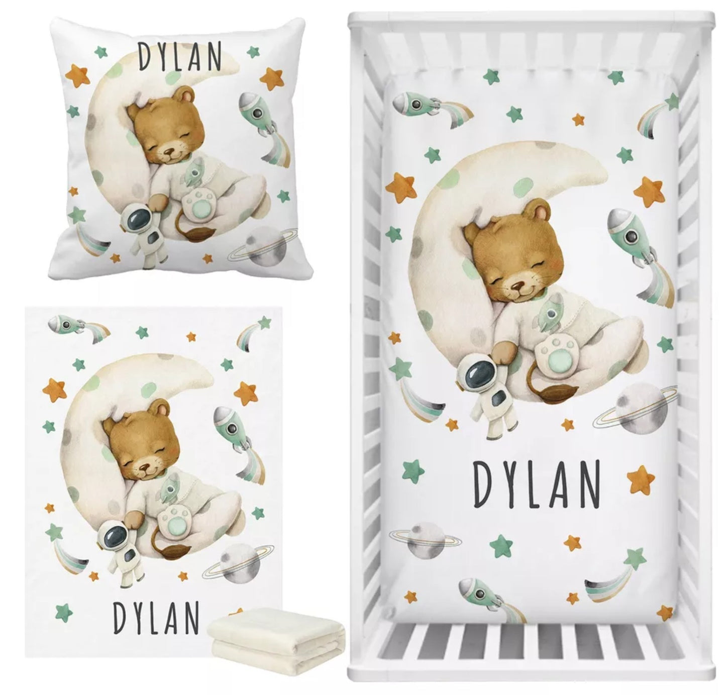 Babybett 3er Set Wunschname