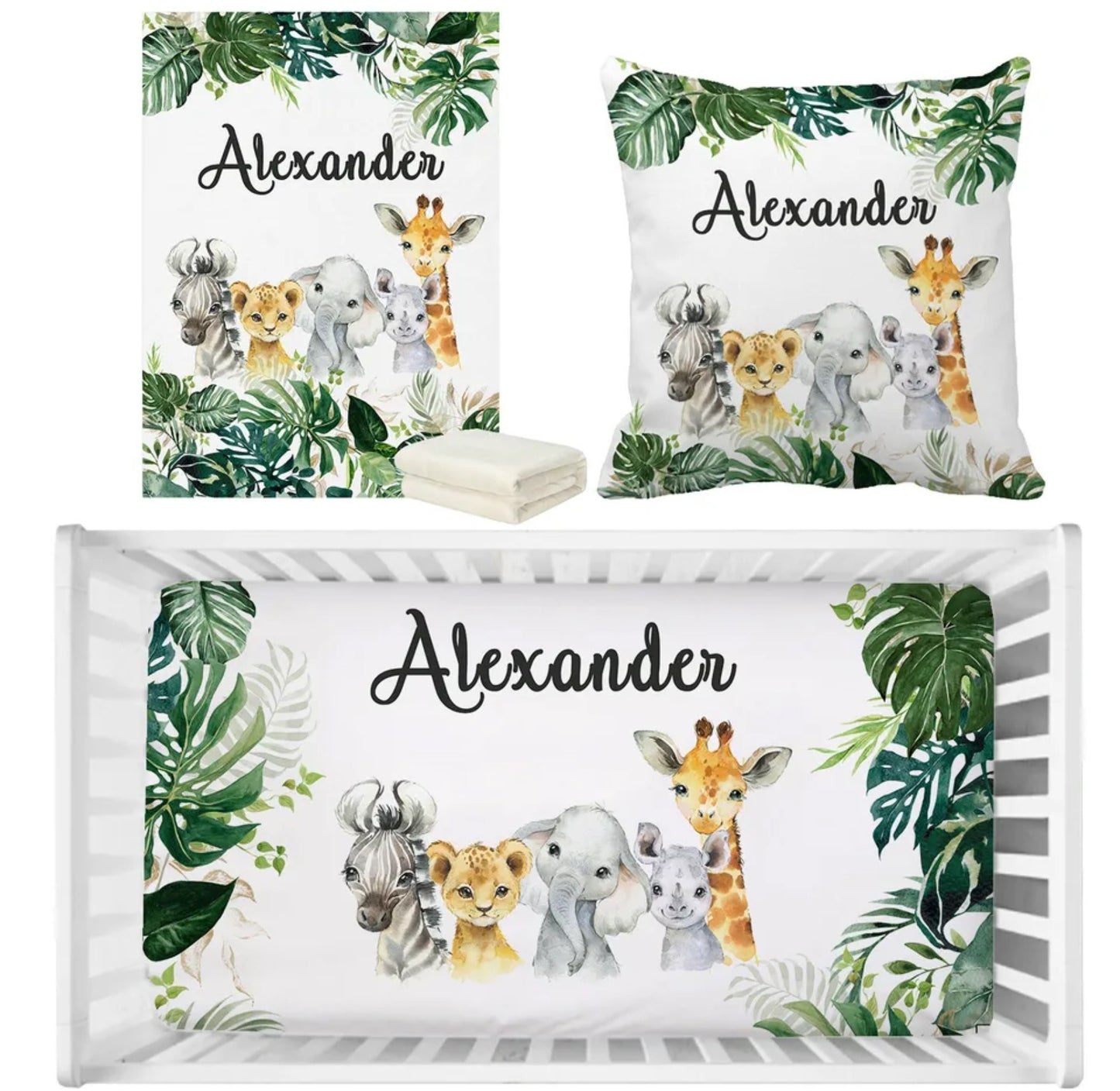 Babybett 3er Set Wunschname