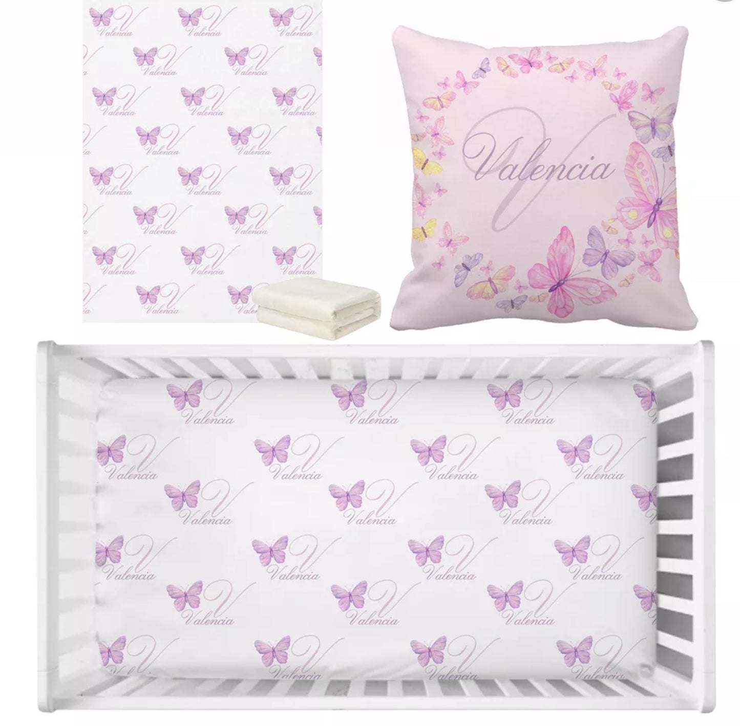 Babybett 3er Set Wunschname