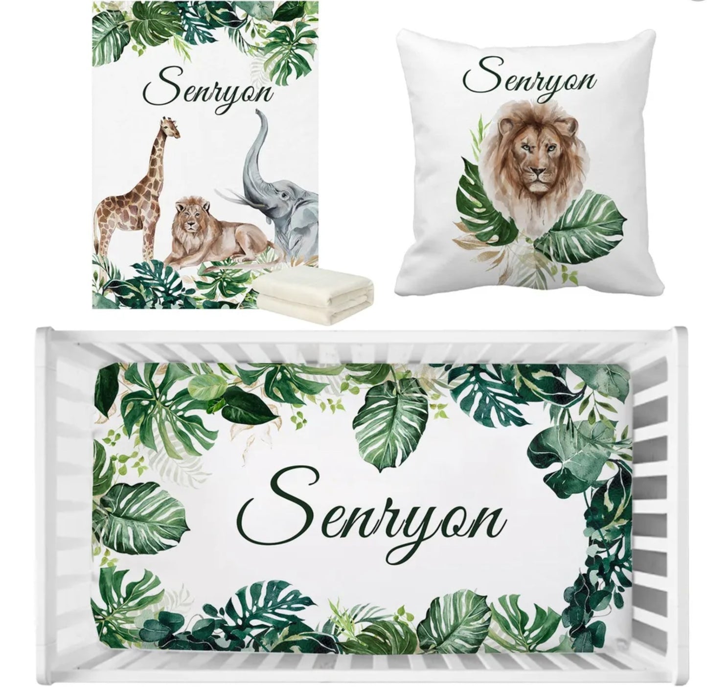 Babybett 3er Set Wunschname