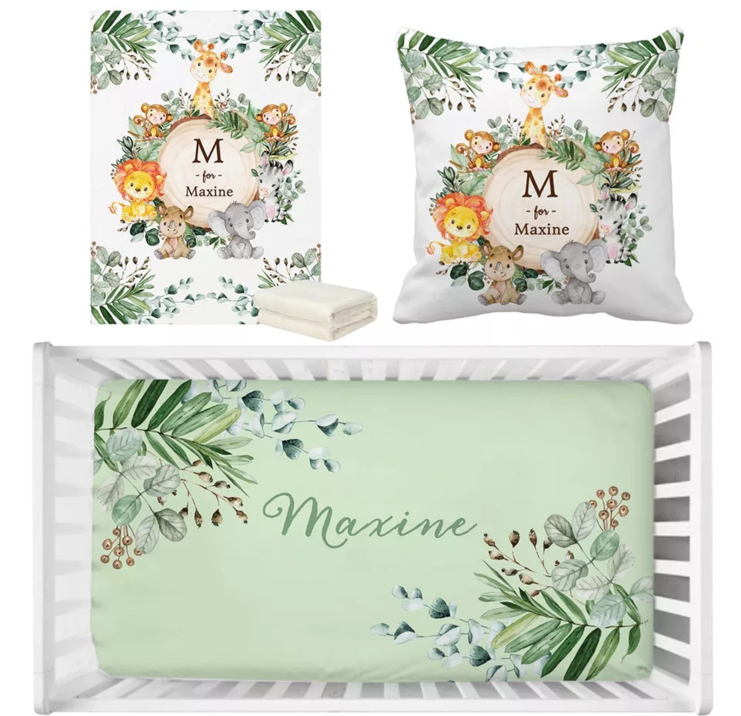 Babybett 3er Set Wunschname
