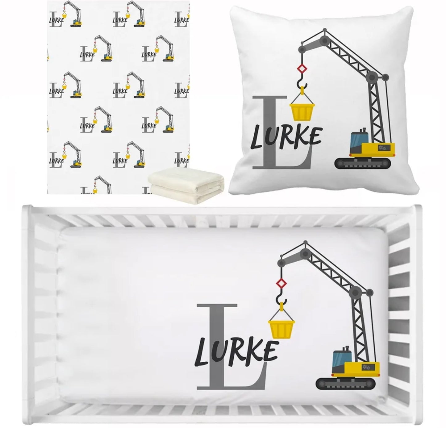 Babybett 3er Set Wunschname