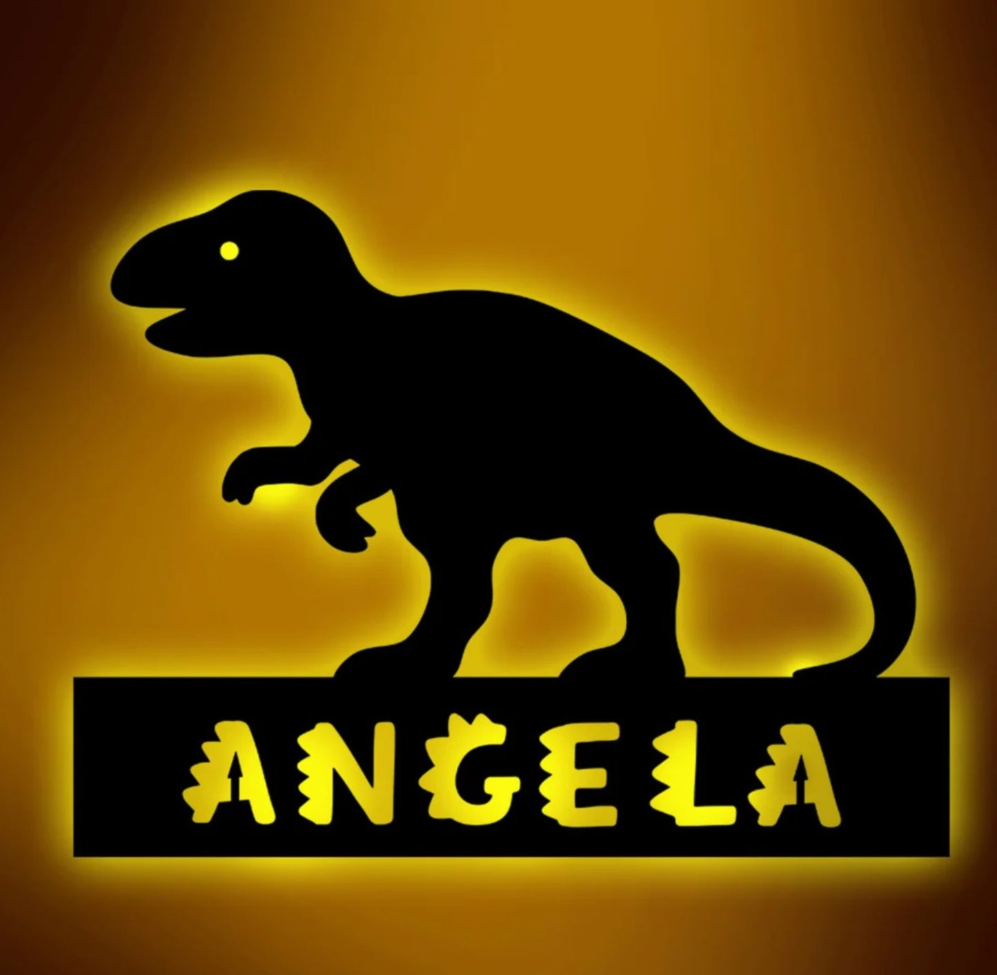 Personalisierbare Lampe T-Rex