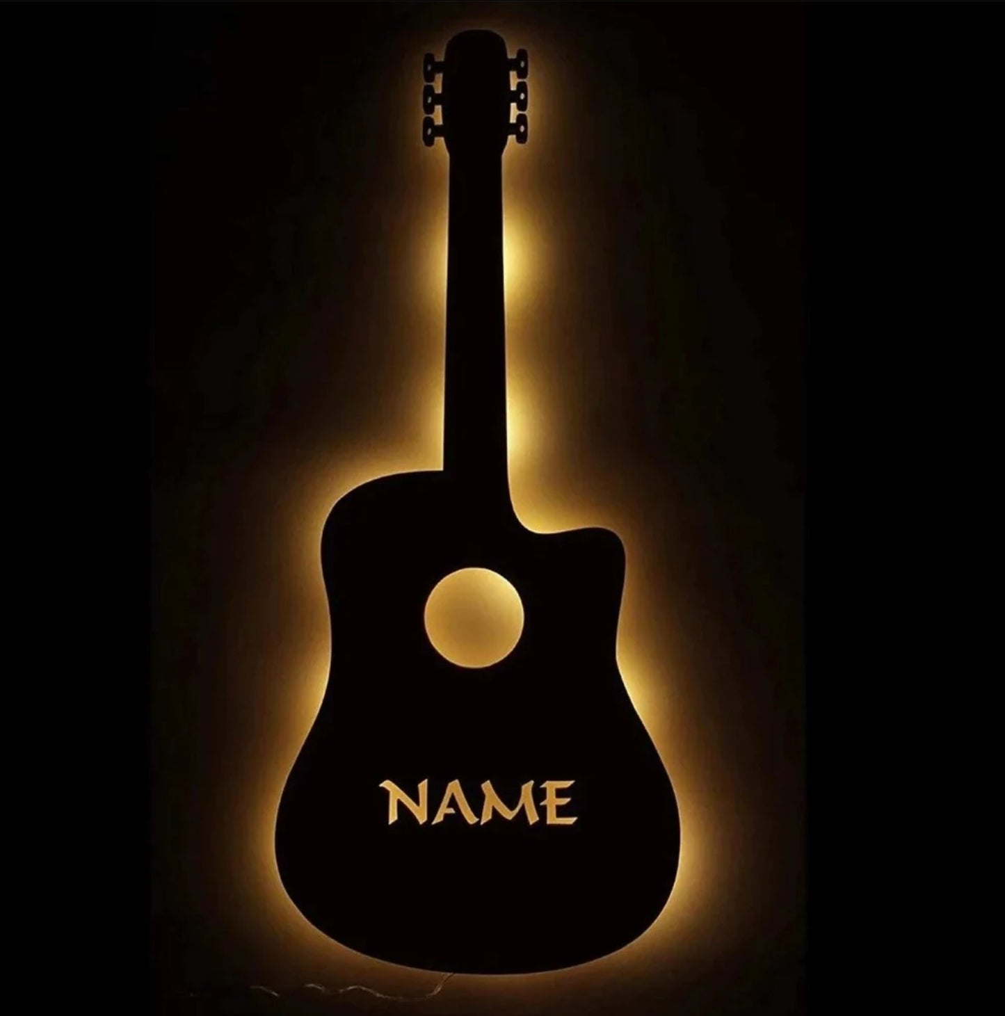 Personalisierbare Lampe Gitarre