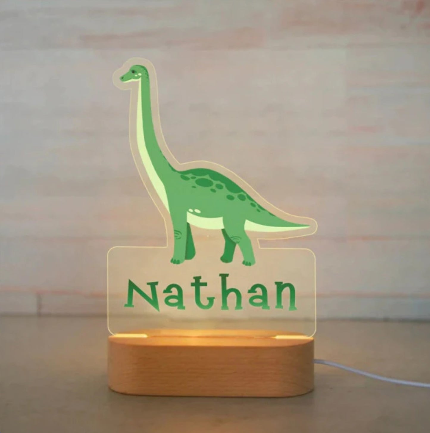 Personalisierbare Acryl Lampe Brachiosaurus