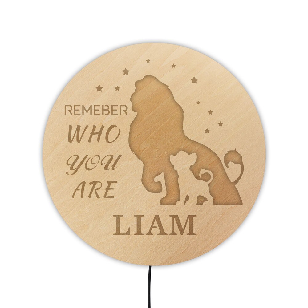 Personalisierte Lampe starker Löwe