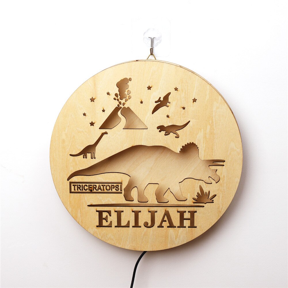 Personalisierte Lampe Dinosaurier