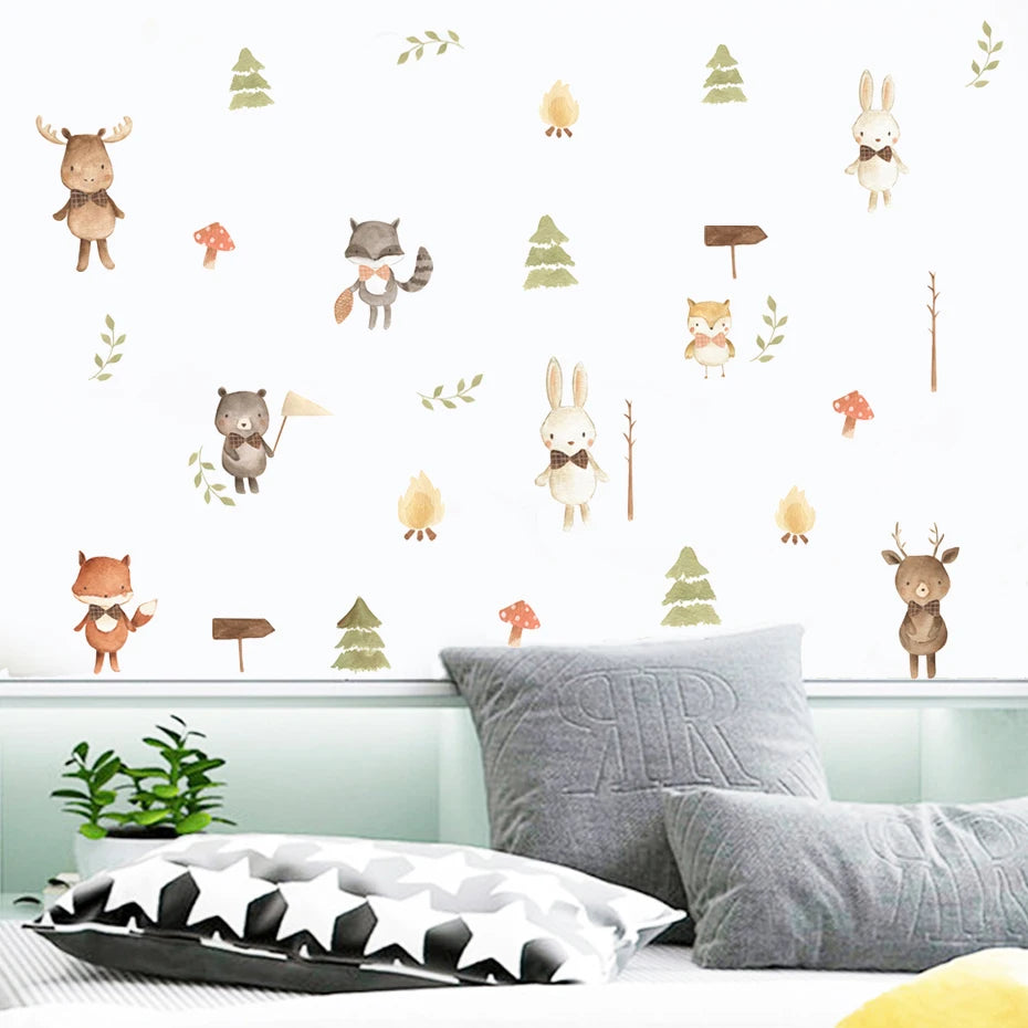 Waldtiere Wegweiser Wandtattoo
