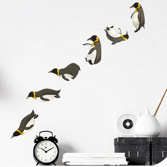 Pinguin Rolle Wandtattoo