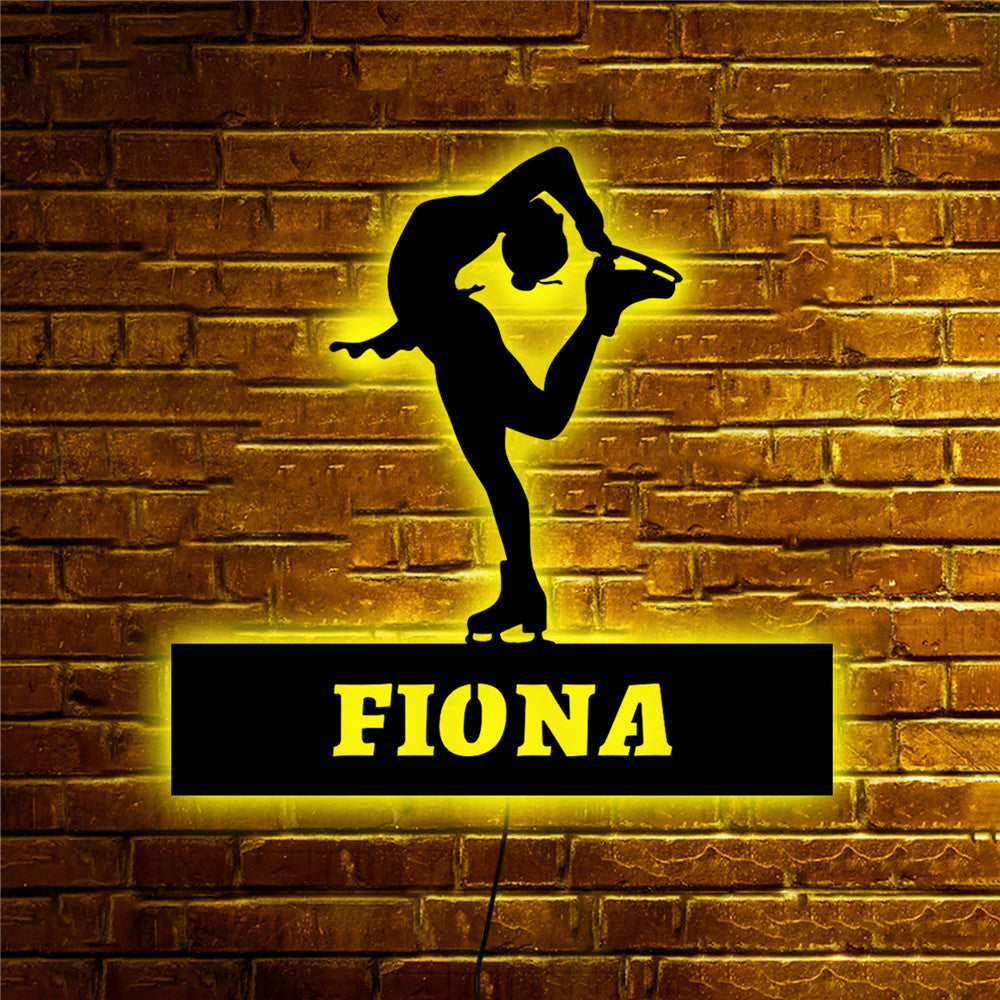 Personalisierbare Lampe Eiskunstlauf