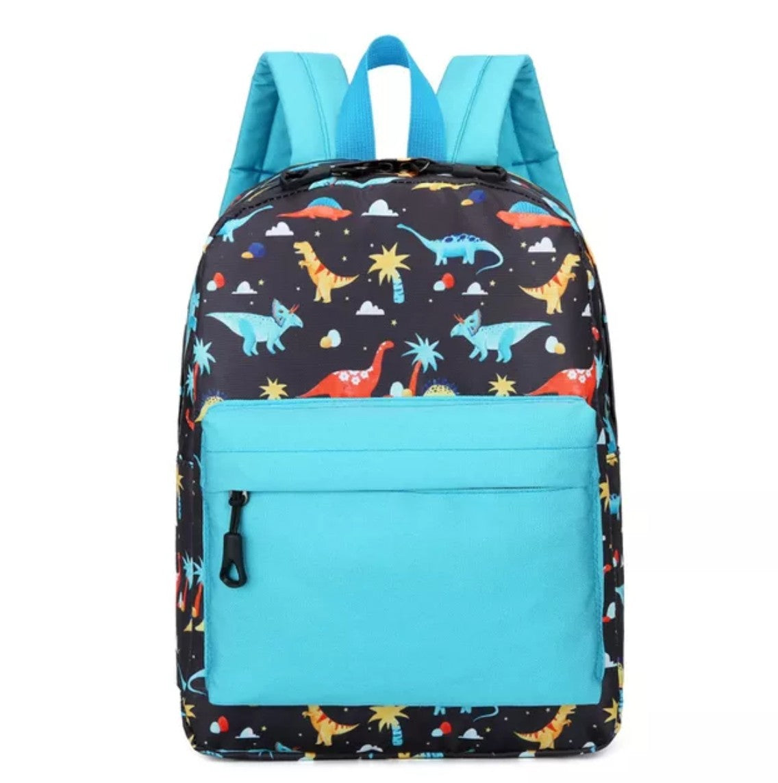 Schulrucksack personalisierbar bunte Dinosaurier