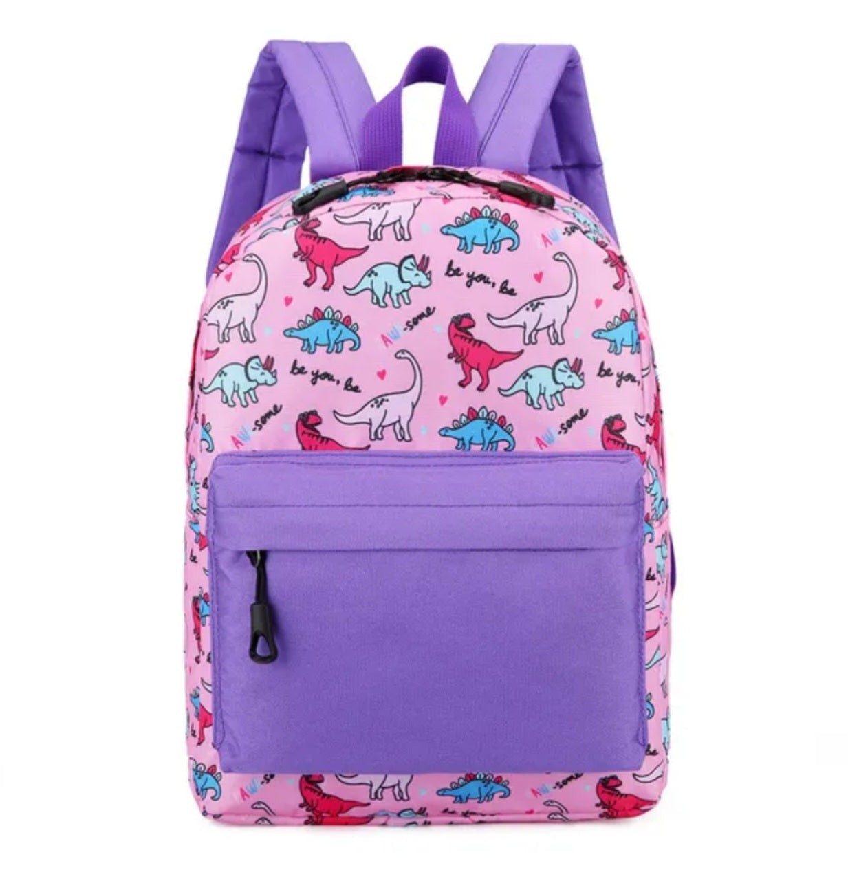 Schulrucksack personalisierbar bunte Dinosaurier