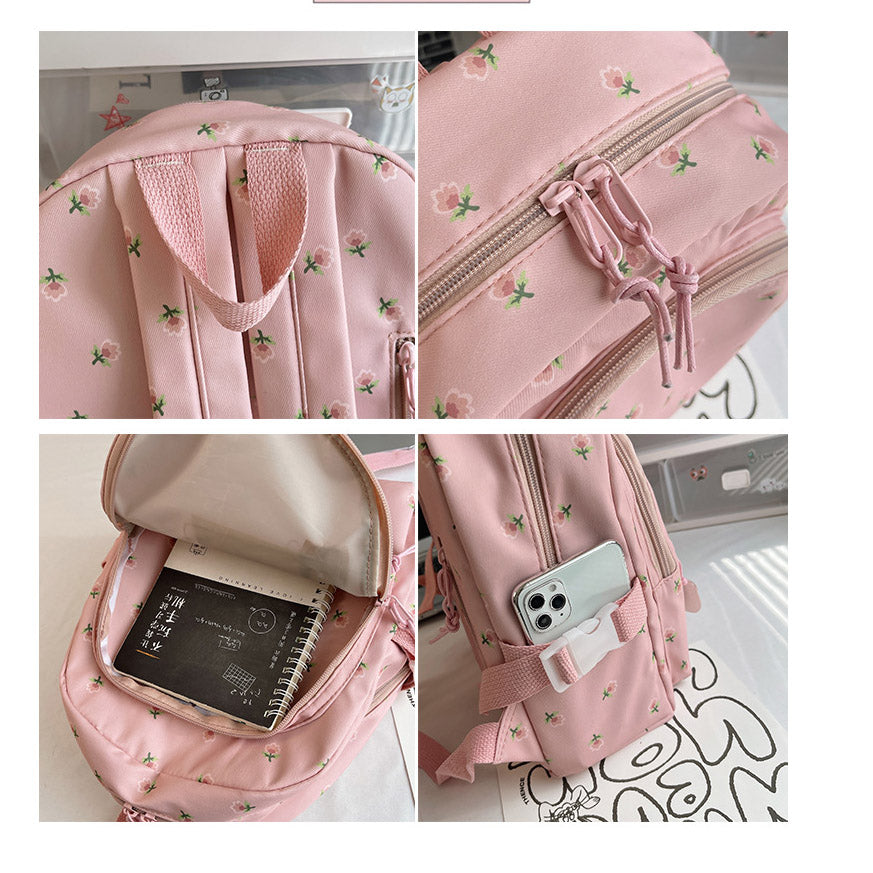 Schulrucksack personalisierbar Blumen