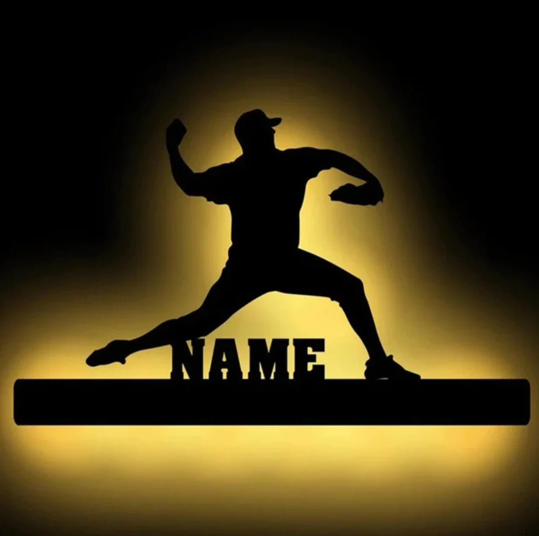 Personalisierbare Lampe Baseball