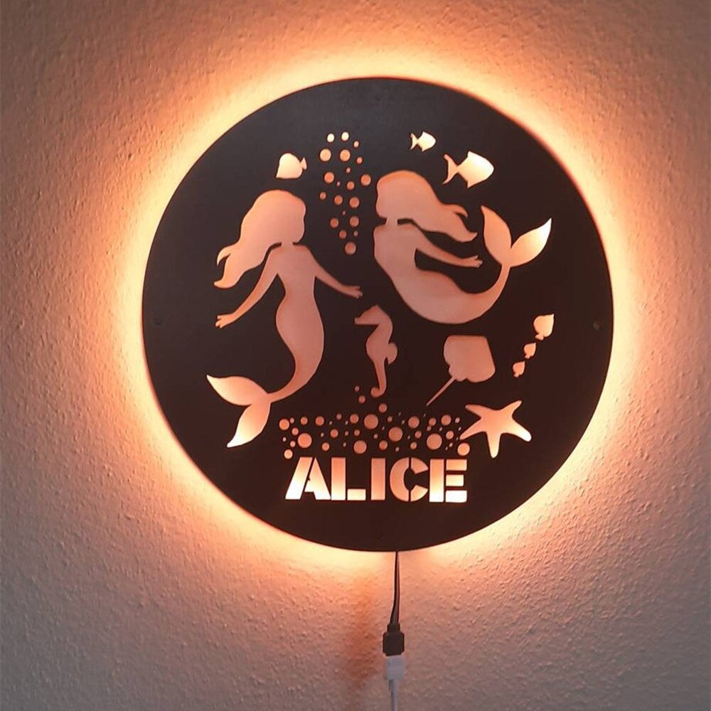 Personalisierte Lampe Meerjungfrau