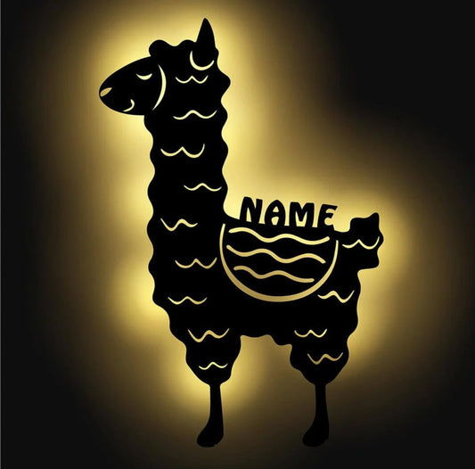 Personalisierbare Lampe Alpaka