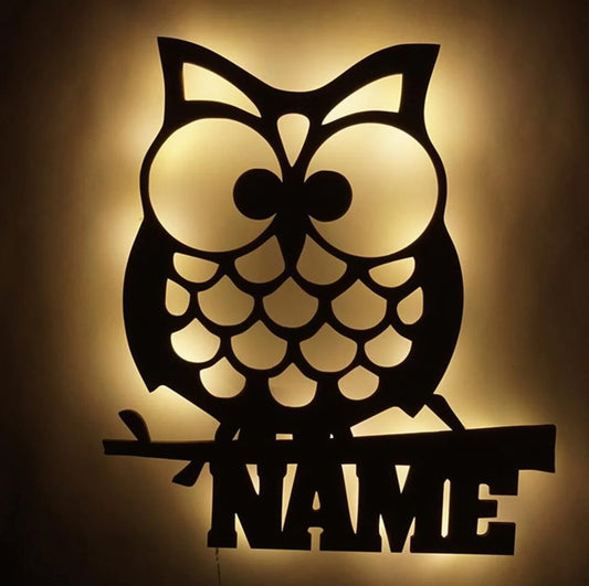 Personalisierbare Lampe Eule