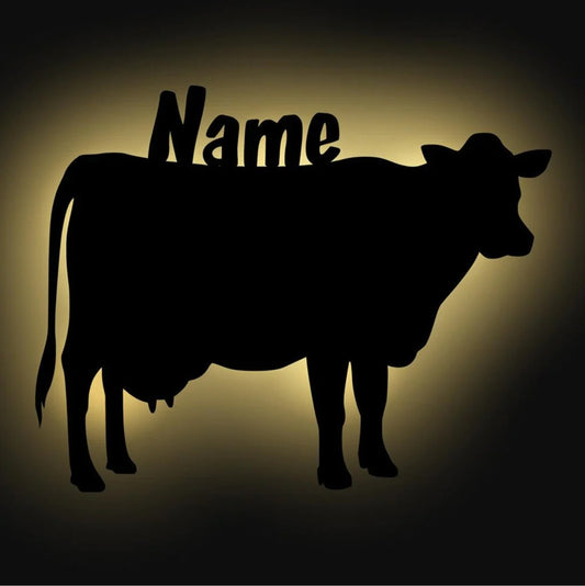 Personalisierbare Lampe Kuh