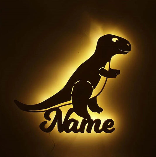 Personalisierbare Lampe Baby T-Rex