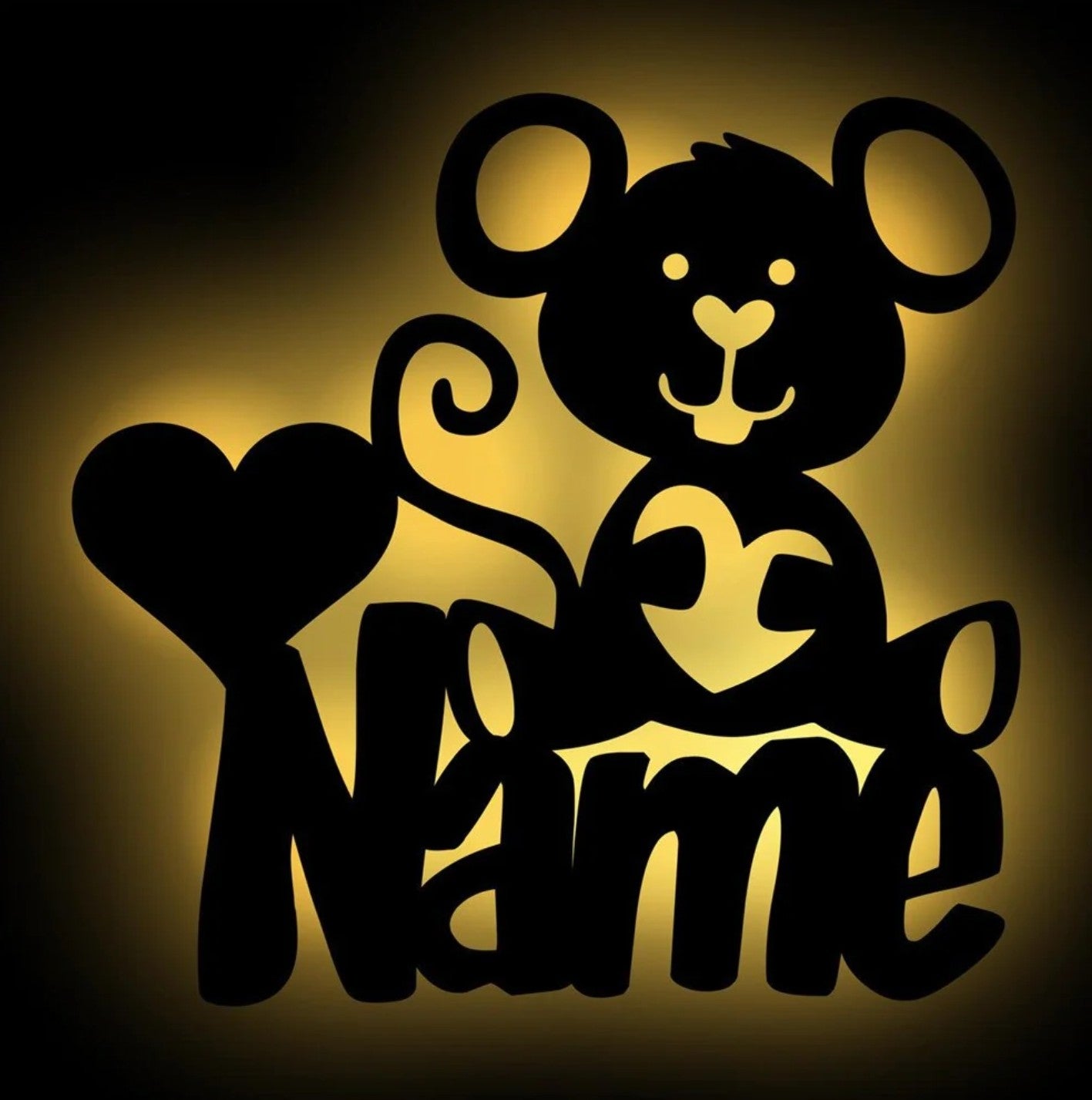 Personalisierbare Lampe Maus