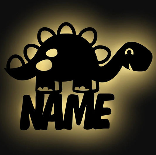 Personalisierbare Lampe Stegosaurus