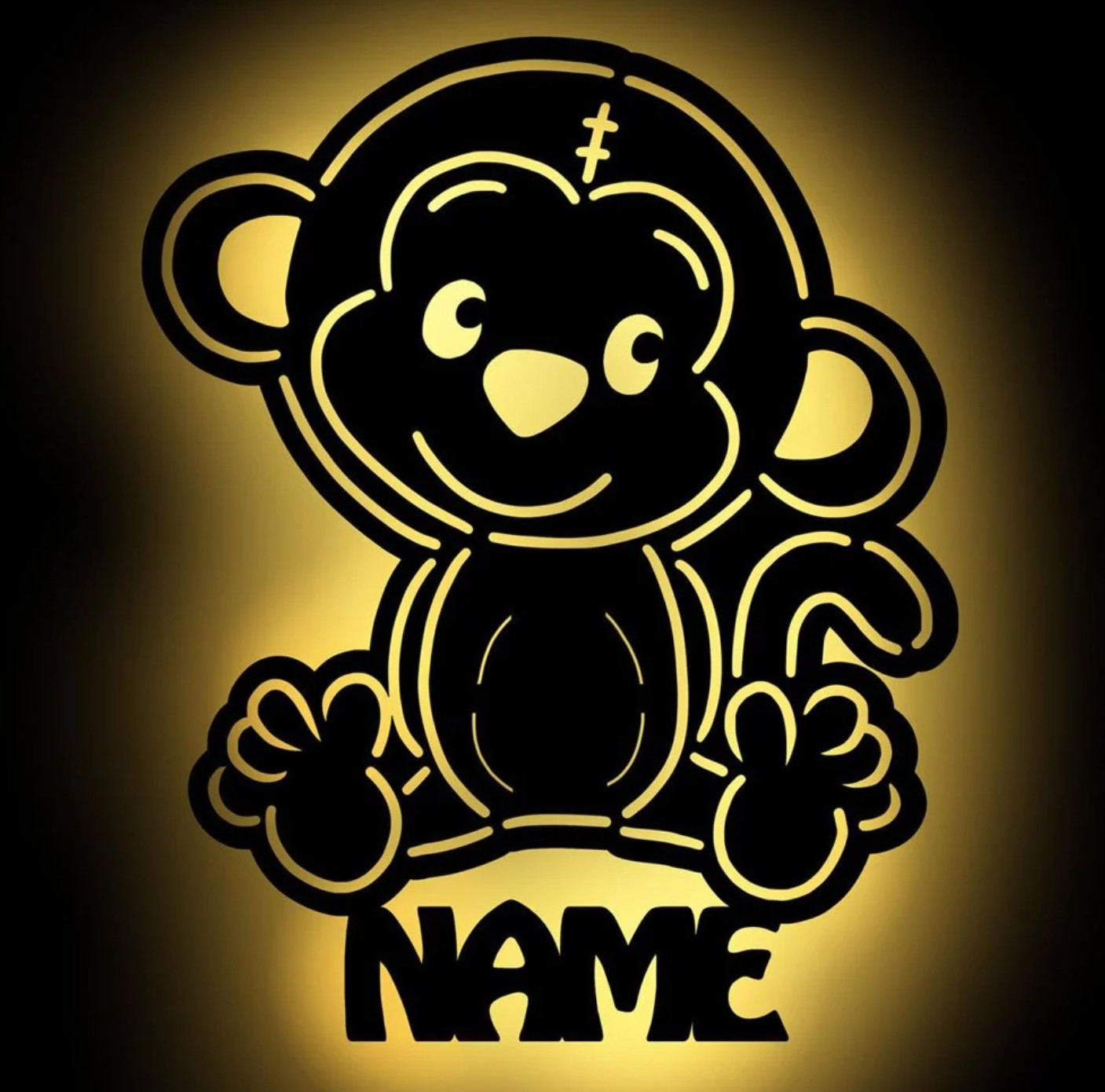 Personalisierbare Lampe Affe