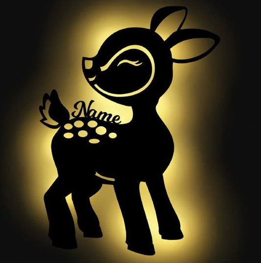 Personalisierbare Lampe Reh