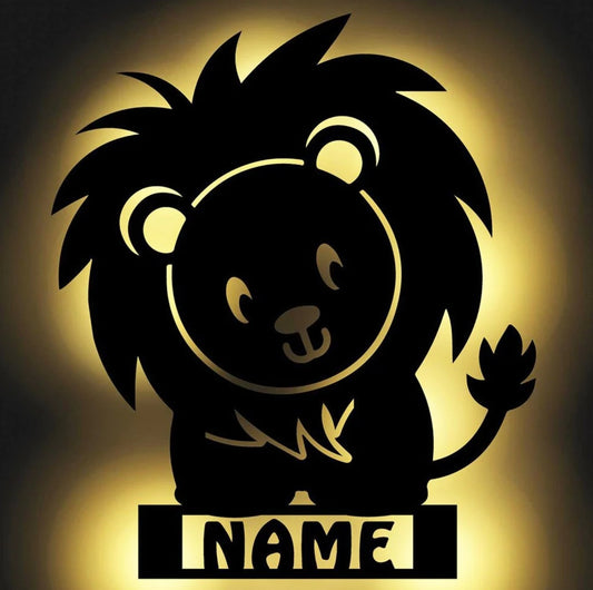 Personalisierbare Lampe Baby Löwe
