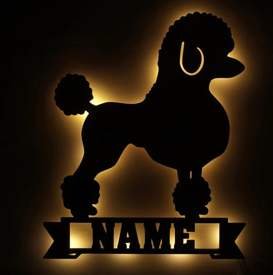 Personalisierbare Lampe Pudel