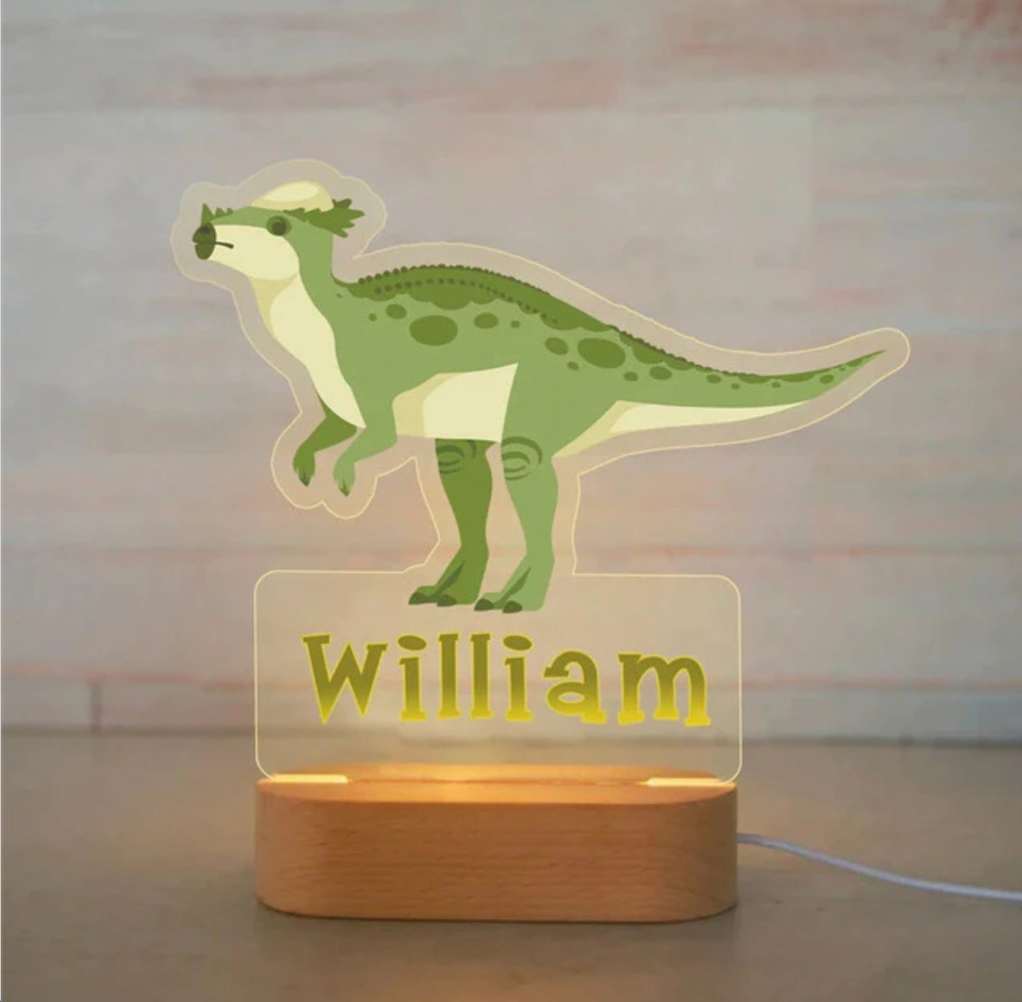 Personalisierbare Acryl Lampe Pachycephalosaurus