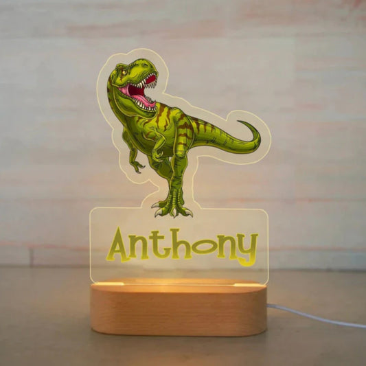 Personalisierbare Acryl Lampe T-Rex