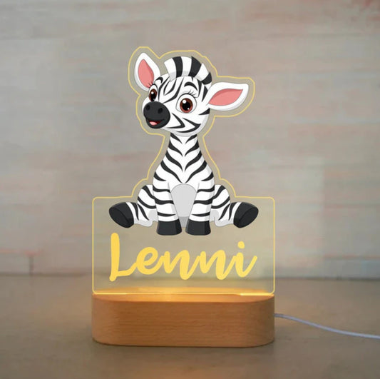 Personalisierte Acryl Lampe Zebra