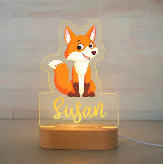 Personalisierbare Acryl Lampe Fuchs
