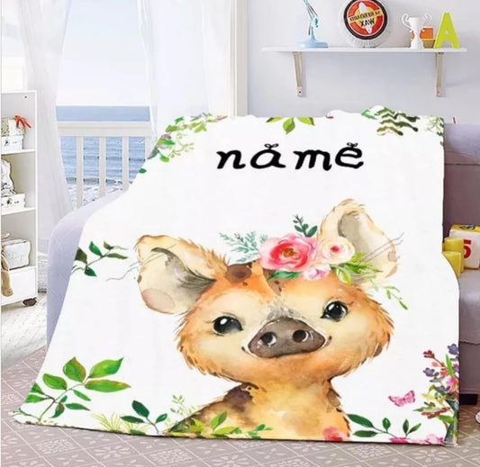 Namensdecke Baby Schweinchen