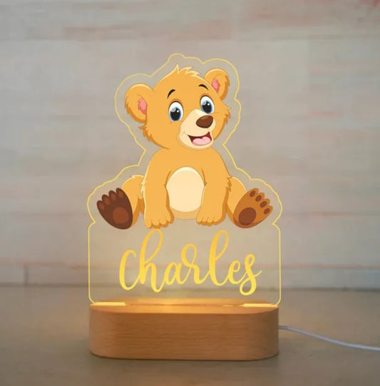 Personalisierbare Acryl Lampe Bär