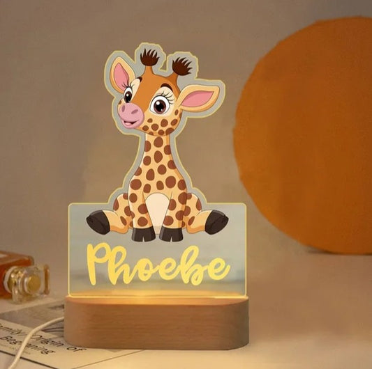 Personalisierbare Acryl Lampe Giraffe