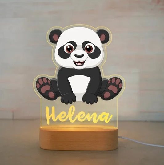 Personalisierbare Acryl Lampe Panda