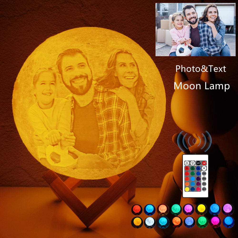Personalisierbare Mondlampe (Bild und/oder Text)